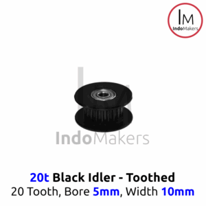 GT2 M10 Timing Pulley Idler 20 Teethed Bore 5mm 2GT 20T Toothed BLACK
