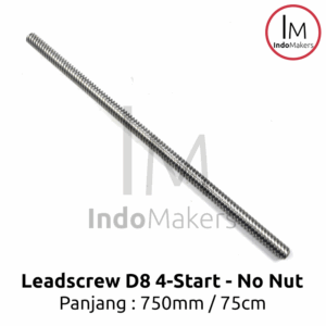 3D Printer Lead Screw T8-2-D8 750mm Leadscrew No Nut