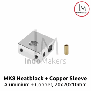 MK7 MK8 3D Printer Aluminium Heatblock with Copper Sleeve