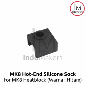 MK8 Hot End Heat Block Silicone Sock Insulation Cover - BLACK
