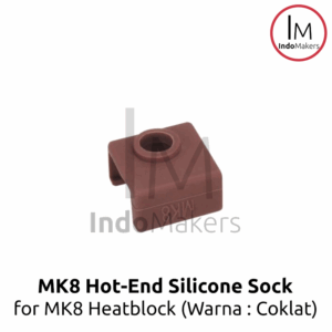MK8 Hot End Heat Block Silicone Sock Insulation Cover - BROWN