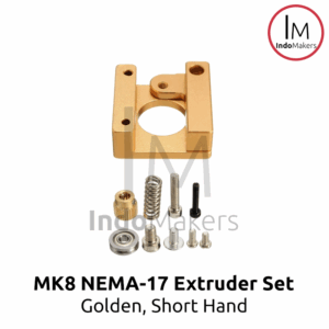 MK8 Aluminium Extruder Set - Gold Color - SHORT