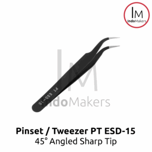 Pinset / Tweezer PT ESD-15 45 Degree Angled Sharp Tip
