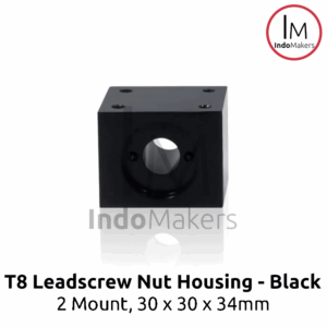 T8 Leadscrew Nut Housing 2 Mount 30x30x34mm - BLACK