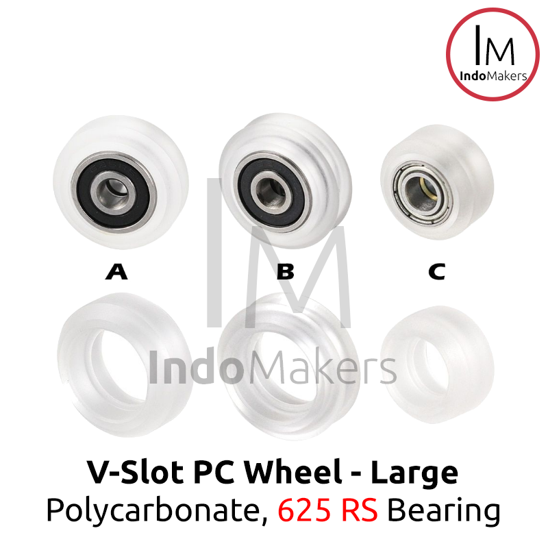 OpenBuilds CNC V-Slot PC Polycarbonate V-Wheel Large 625RS Bearing - Image 3