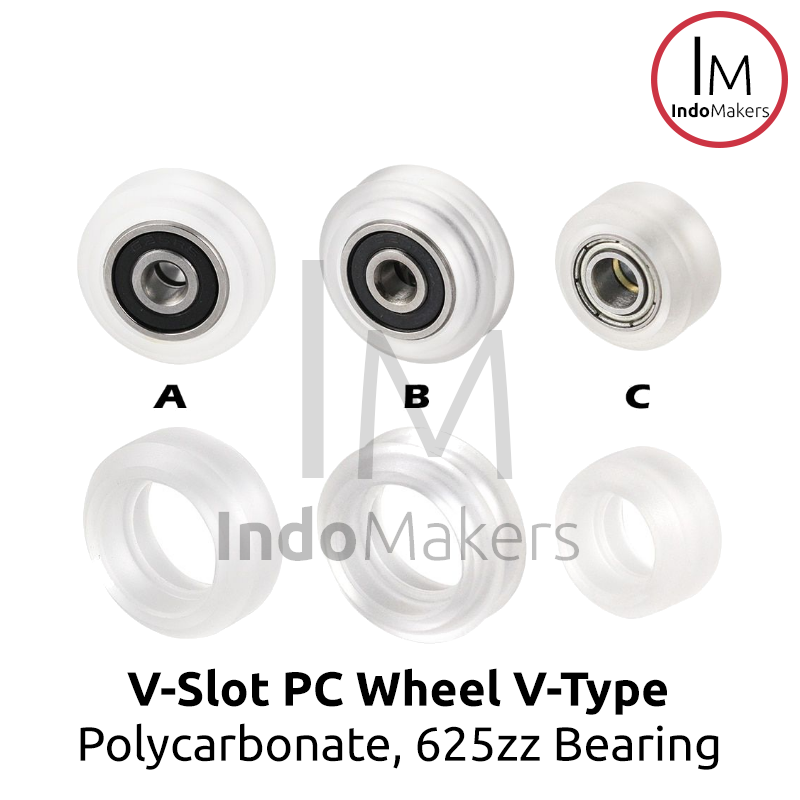 OpenBuilds CNC V-Slot PC Polycarbonate V-Wheel V-Type 625zz - Image 4
