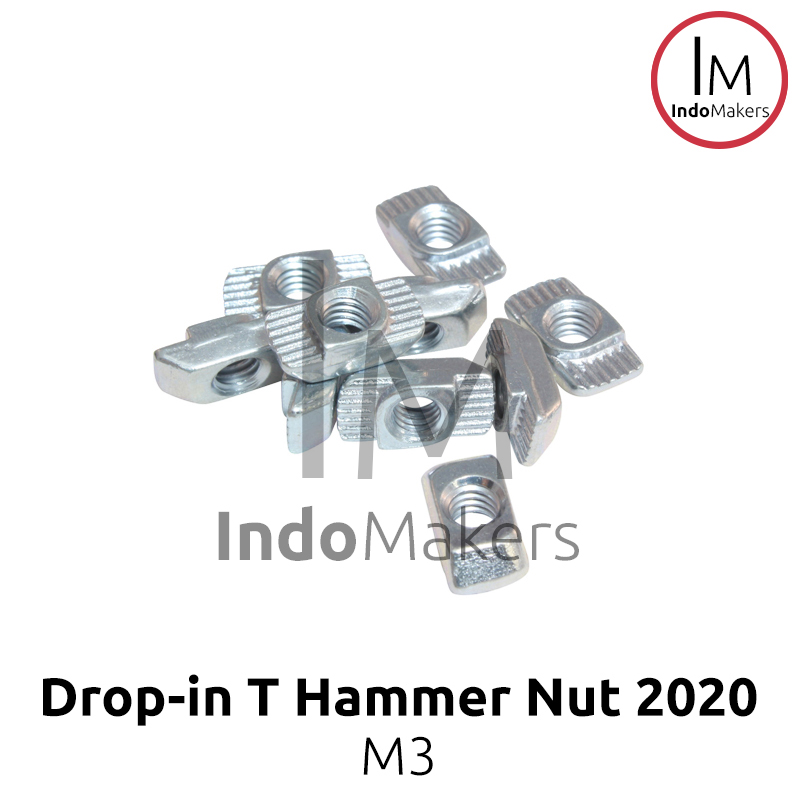 T Hammer Nut M3 Drop-In Aluminium Profile 2020 Isi10pcs - Image 2