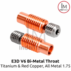 E3D V6 3D Printer Bi Metal Throat All-Metal Titanium Red Copper 1.75mm - Hexagon