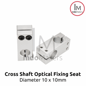 Aluminium Cross Shaft Optical Fixing Seat / Block 10 x 10mm