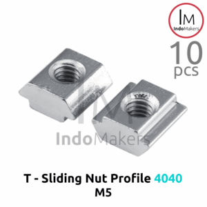 T Sliding Nut M5 untuk Aluminium Profile 4040 Isi 10 Pcs