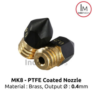 PTFE Teflon Coated MK8 Brass 3D Printer Nozzle 0.4mm 1.75mm Filament