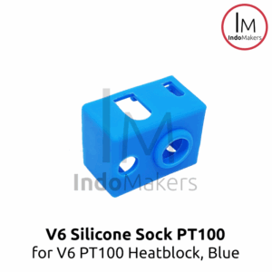 V6 PT100 Sensor Hot End Heat Block Silicone Sock Insulation Cover - Blue