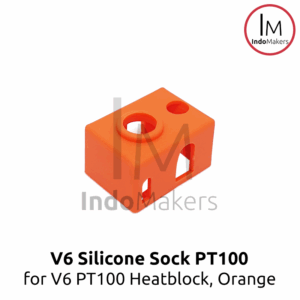 V6 PT100 Sensor Hot End Heat Block Silicone Sock Insulation Cover - Orange