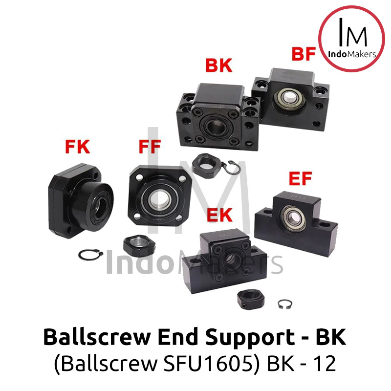 BK12 / BK 12 Ballscrew SFU1605 / SFU 1605 End Support 12mm - Image 4