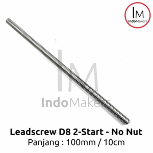 3D Printer / CNC Lead Screw Start-2 Lead 4mm Leadscrew No Nut 100mm