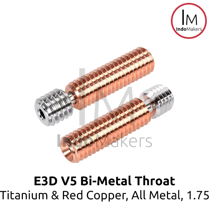 E3D V5 3D Printer Bi Metal Throat All-Metal Titanium Red Copper 1.75mm - Image 2