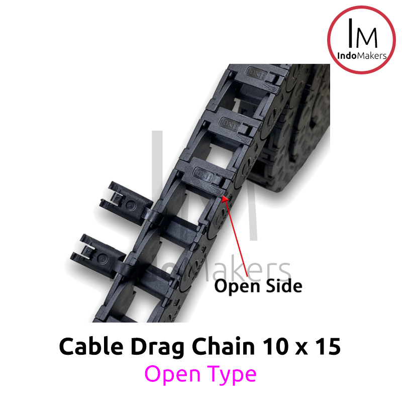 Plastic CNC Cabling Towline Cable Drag Chain 10 x 15 Open Type 1000mm - Image 3