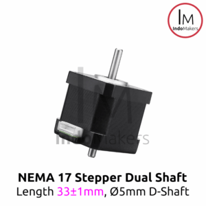 NEMA 17 Stepper Motor 3D Printer CNC Dual Shaft 5mm Length 33mm