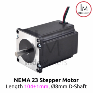 NEMA 23 Stepper Motor 3D Printer CNC Length 104mm D-Shaft 8mm
