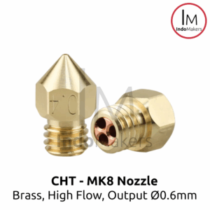 High Flow High Quality MK8 CHT Brass / Copper Inner Nozzle 0.6mm