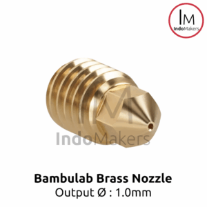 Bambulab 3D Printer Brass Nozzle 1.75 Input Diameter, Output 1.0mm