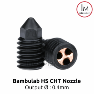 Bambulab 3D Printer CHT Hard-Steel Nozzle 0.4mm Output, Input 1.75mm