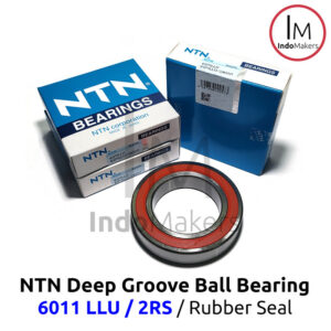 Deep Groove Ball Bearing 6011LLU / 2RS Rubber Seal - As 55mm NTN Japan