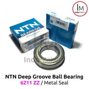 Deep Groove Ball Bearing 6211ZZ Metal Seal - As 55mm NTN Japan