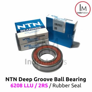 Deep Groove Ball Bearing 6208LLU / 2RS Rubber Seal - As 40mm NTN Japan