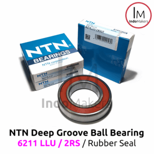 Deep Groove Ball Bearing 6211LLU / 2RS Rubber Seal - As 55mm NTN Japan