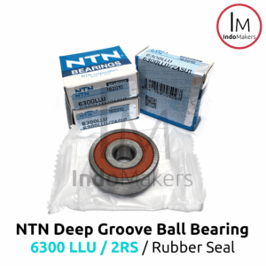 Deep Groove Ball Bearing 6300LLU / 2RS Rubber Seal - As 10mm NTN Japan