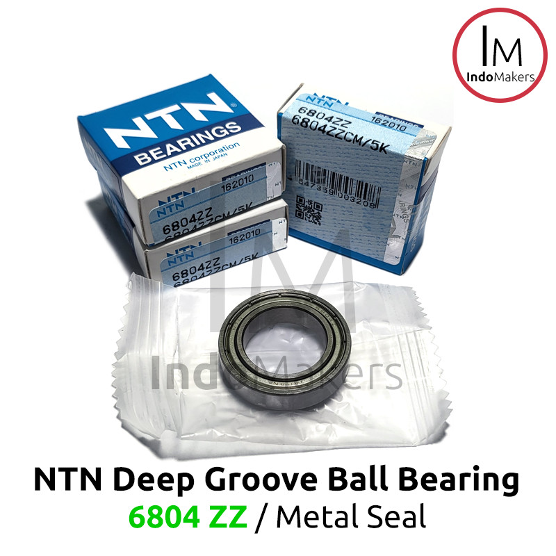 Deep Groove Ball Bearing 6804ZZ Metal Seal - As 20mm NTN Japan