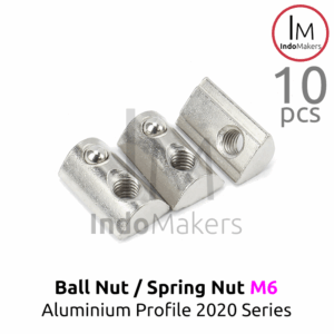 Ball Nut / Spring Nut sliding M6 Aluminium Profile 2020 Series Isi 10pcs