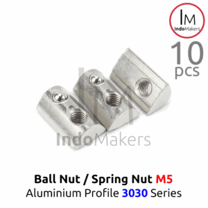 Ball Nut / Spring Nut sliding M5 Aluminium Profile 3030 Series Isi 10pcs