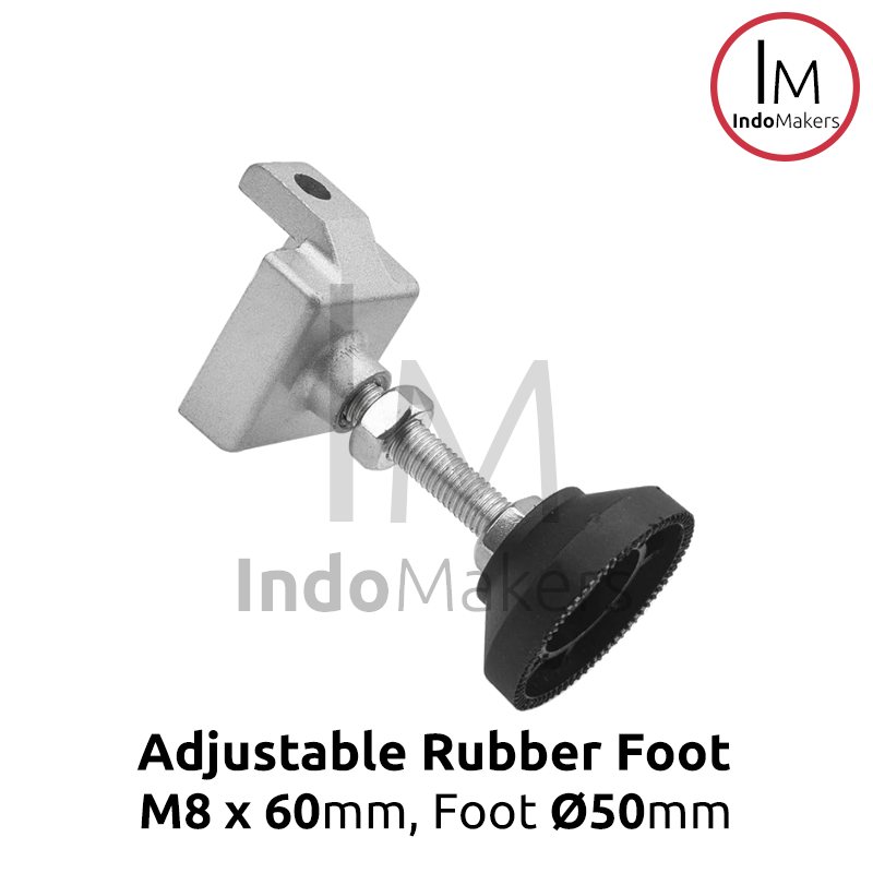 Aluminium Profile Adjuster Foot / Kaki Aluminium Profile Nylon M8 x 60mm D50 - Image 2