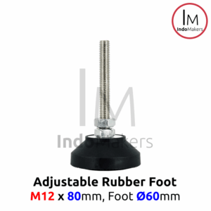 Aluminium Profile Adjuster Foot / Kaki Profile Nylon M12 x 80mm D60