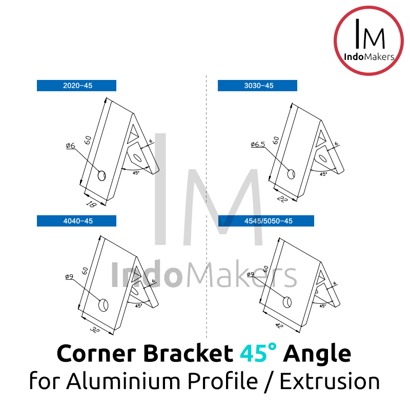 Aluminium Profile 4545 Corner Bracket Angle Connection 45 Degree - Image 5