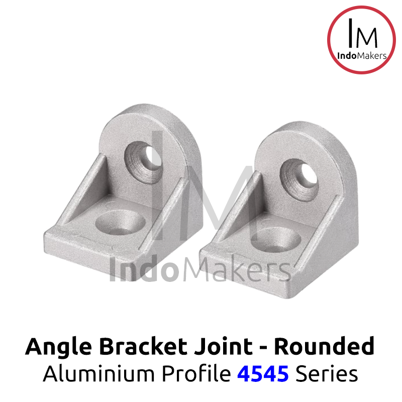 4545 Rounded Corner Bracket 90 Degree Angle Gusset Siku Aluminium - Image 2