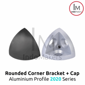 Aluminium Profile Rounded Corner Bracket With ABS Cap Profile 2020