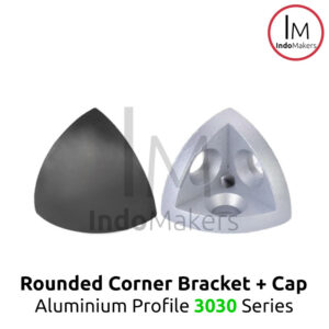 Aluminium Profile Rounded Corner Bracket With ABS Cap Profile 3030