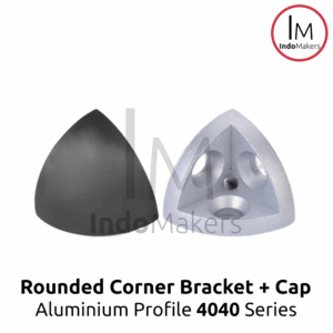 Aluminium Profile Rounded Corner Bracket With ABS Cap Profile 4040