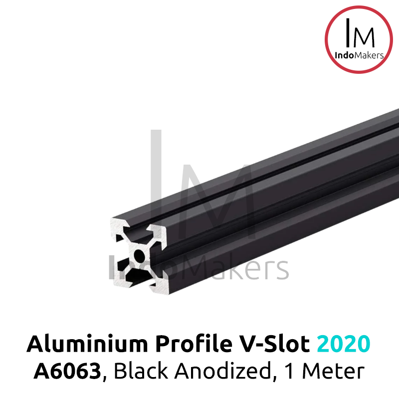 Aluminium Profile / Extrusion A6063 V Slot 2020 Linear Rail Black