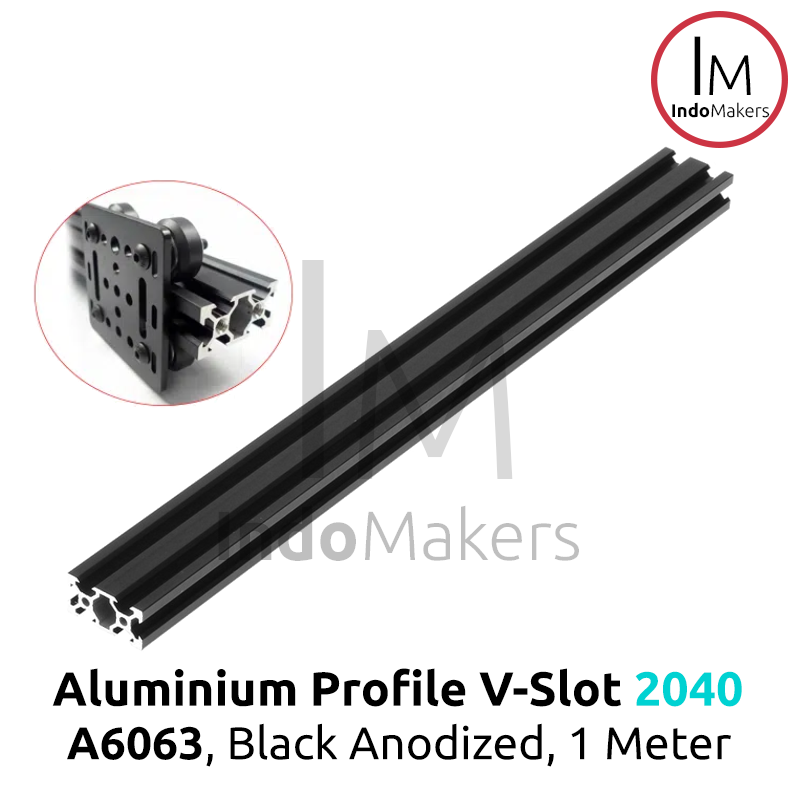 Aluminium Profile / Extrusion A6063 V Slot 2040 Linear Rail Black - Image 4
