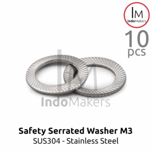 DIN9250 Safety Lock Washer Conical Serrated Stainless Steel SUS304 M3 Isi 10pcs