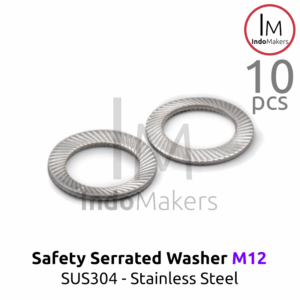 DIN9250 Safety Lock Washer Conical Serrated Stainless Steel SUS304 M12 Isi 10pcs