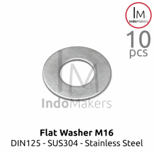 DIN125 Flat Washer / Ring Stainless Steel SUS304 M16 Isi 10pcs