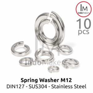 DIN127 Spring Washer / Ring Per Stainless Steel SUS304 M12 Isi 10pcs