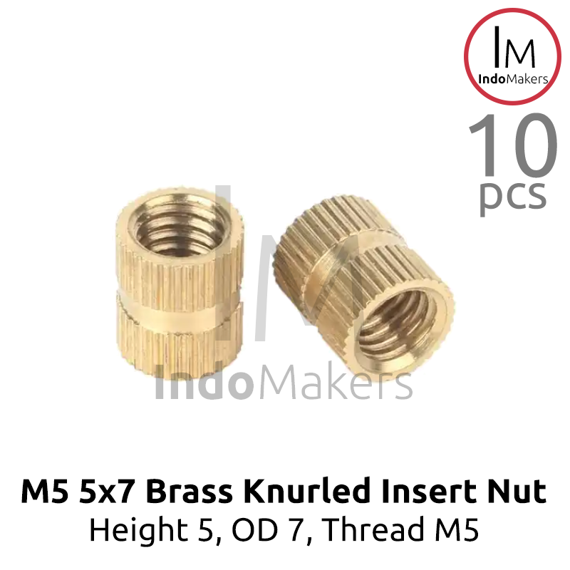 M5 5x7 Brass Insert Nut / Brass Hot Melt Nut Thread M5 / Drat M5 Isi 10pcs