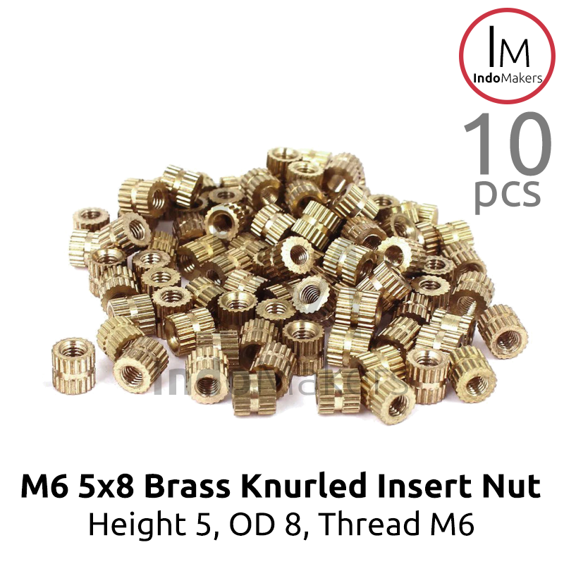 M6 5x8 Brass Insert Nut / Brass Hot Melt Nut Thread M6 / Drat M6 Isi 10pcs - Image 3