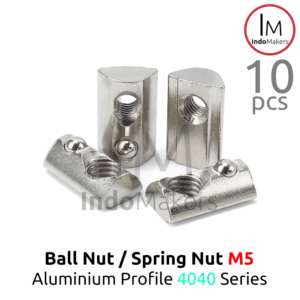 Ball Nut / Spring Nut sliding M5 Aluminium Profile 4040 Series Isi 10pcs